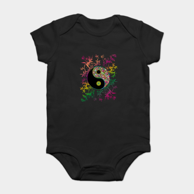 Yin Yang Psychedelic Rainbow Colors